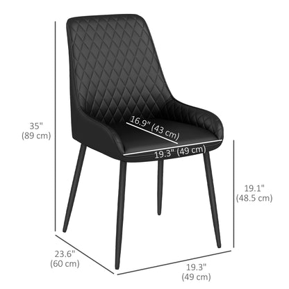Chaises de salle à manger capitonnées ensemble de 4