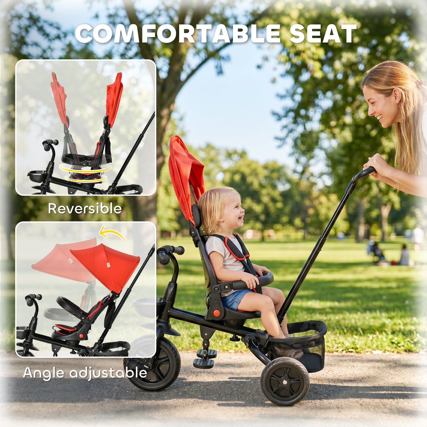Tricycle évolutif 5-en-1 pour tout-petits