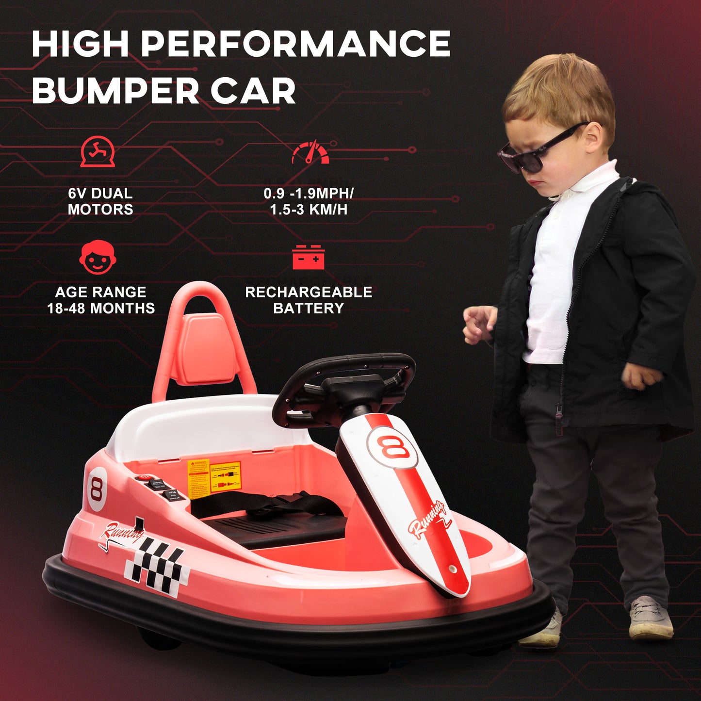 Auto tamponneuse électrique pour enfants 6V 360°