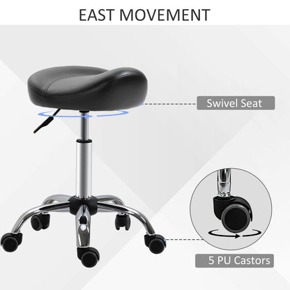 Tabouret selle ergonomique ajustable à roulettes