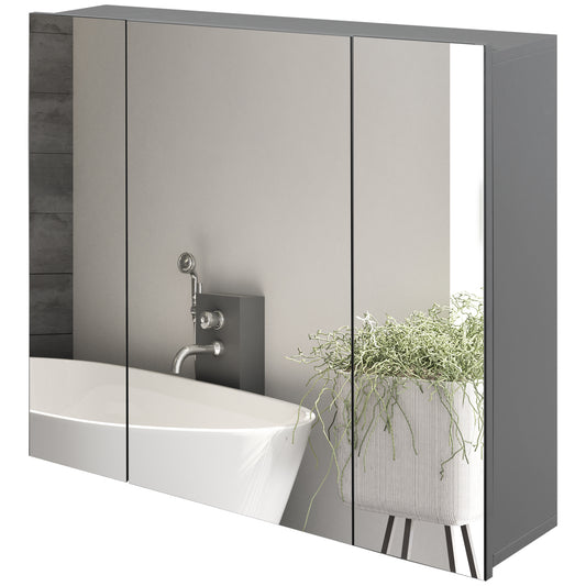 Armoire murale salle de bain miroir 3 portes
