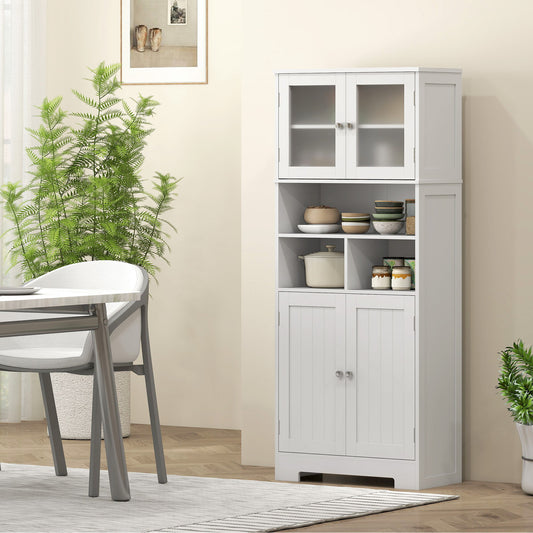 Armoire de cuisine autoportante portes vitrées