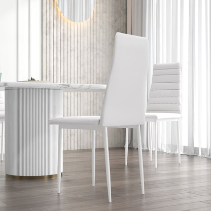 Chaises de salle à manger modernes en similicuir — Lot de 6