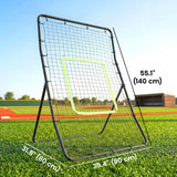 Filet rebondissant d'entraînement baseball avec zone de frappe