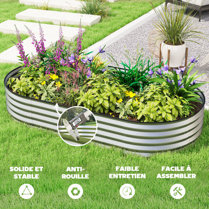 Bac de jardinage surélevé en acier galvanisé