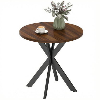 Table à manger ronde contemporaine 74 cm pieds croisés
