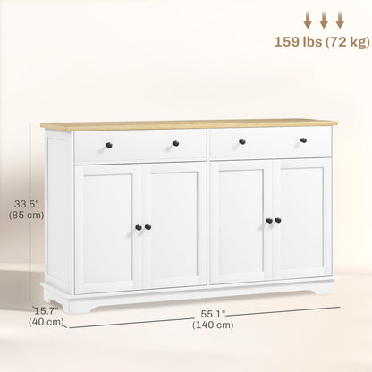 Buffet bahut moderne avec tiroirs et étagères ajustables