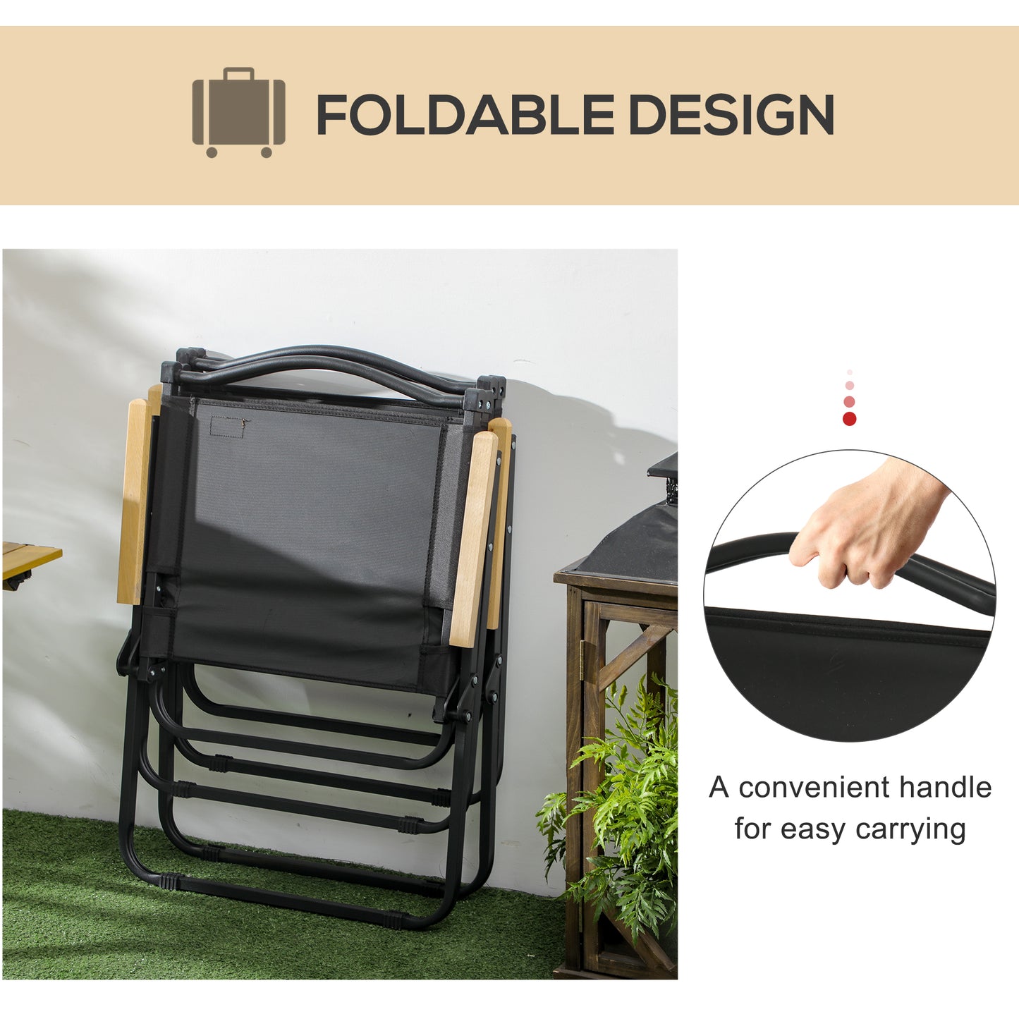 Chaise de camping pliable portable légère tissu Oxford