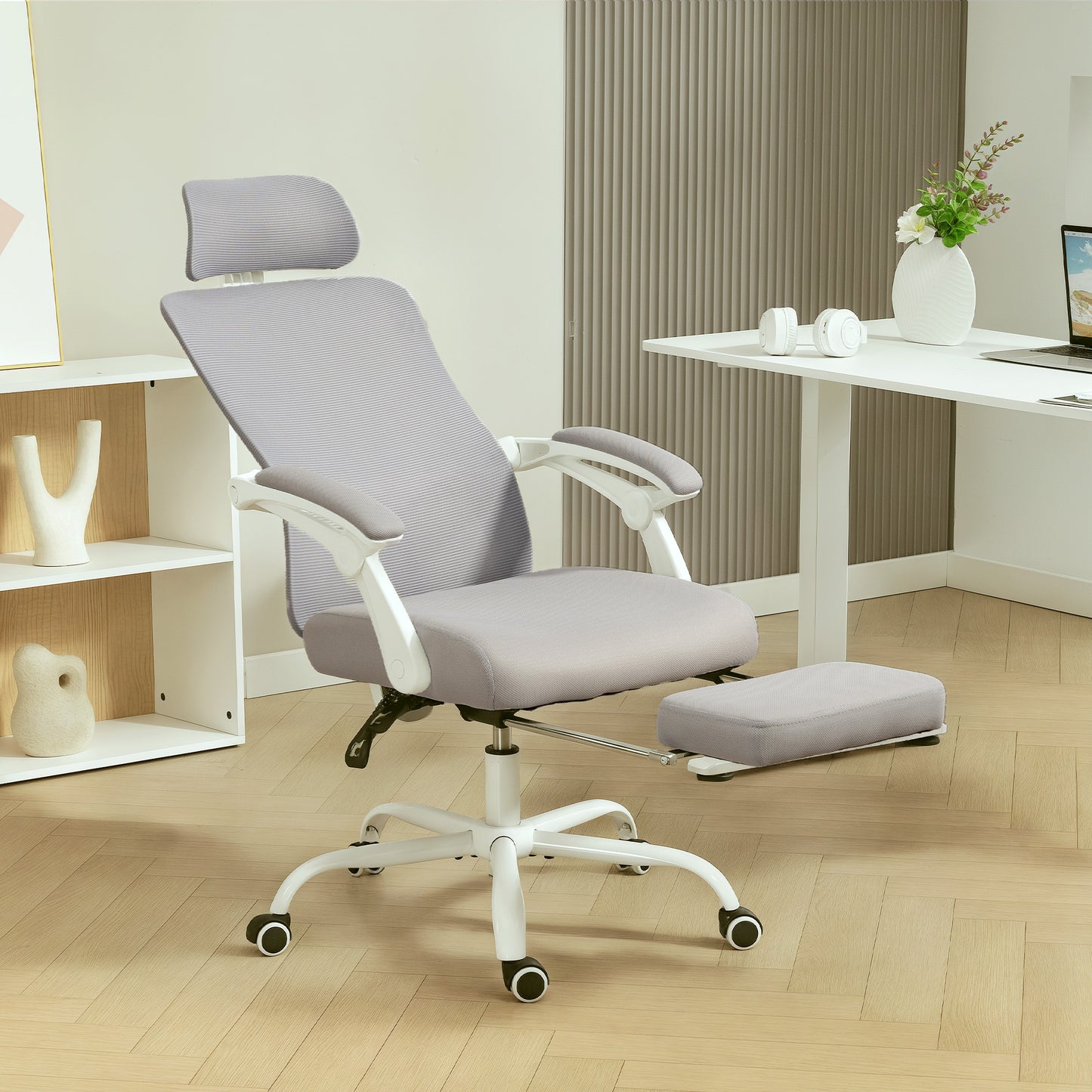 Chaise de bureau ergonomique avec support lombaire ajustable et appui-tête