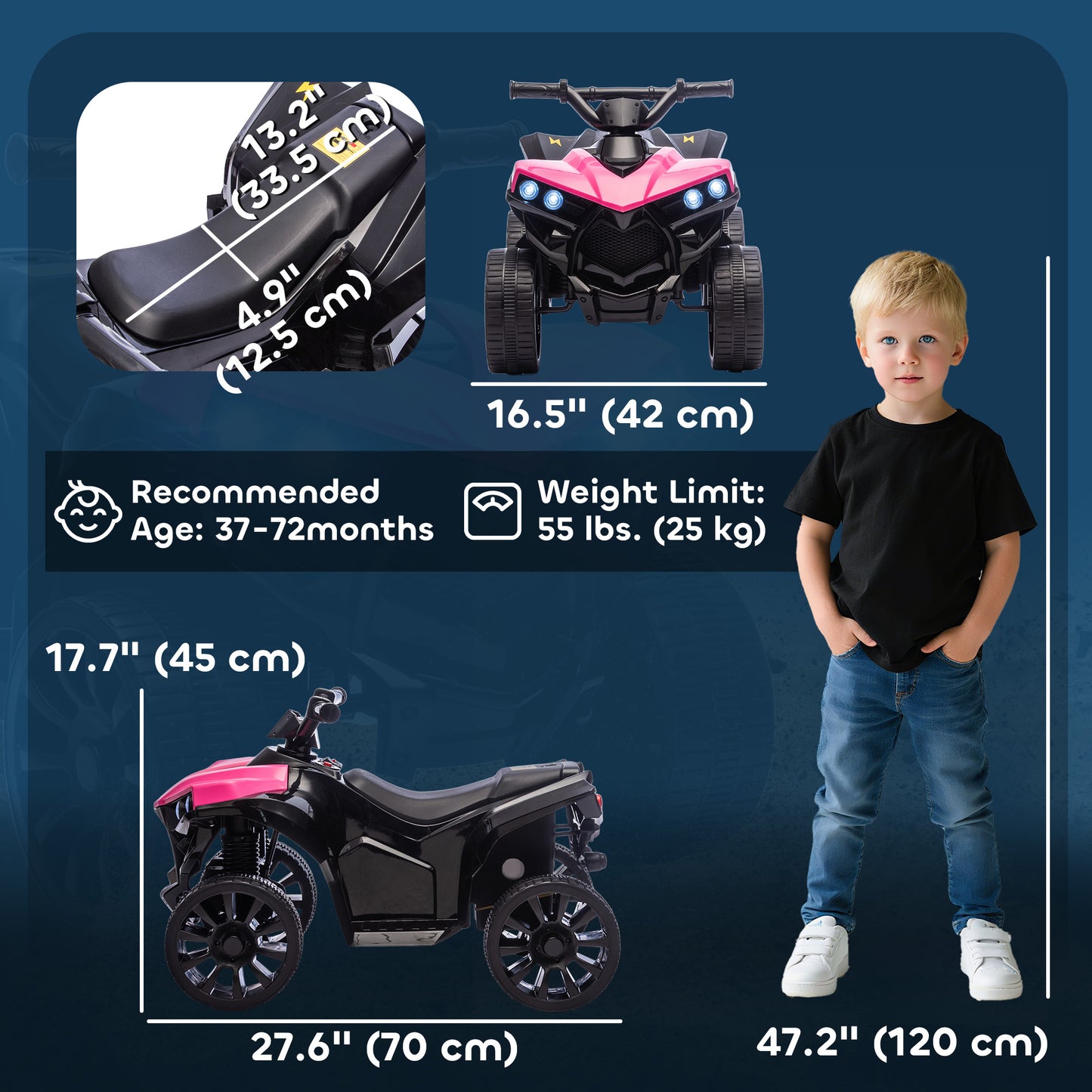 VTT électrique enfant 6V avec musique et phares