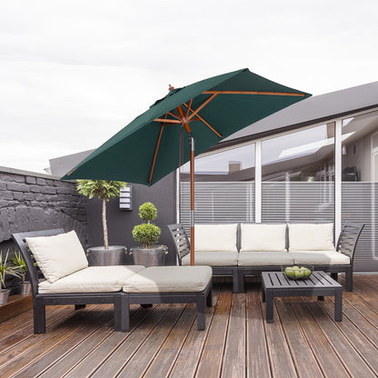 Parasol rectangulaire de patio inclinable 200 x 150 cm