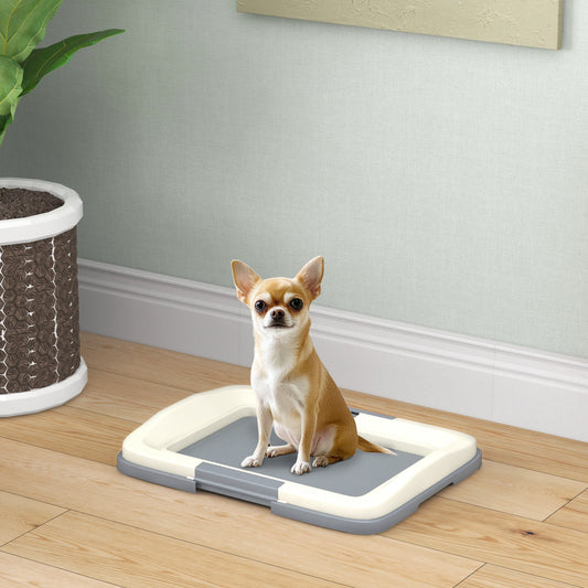 Plateau toilette chien 45 x 33 cm — gris