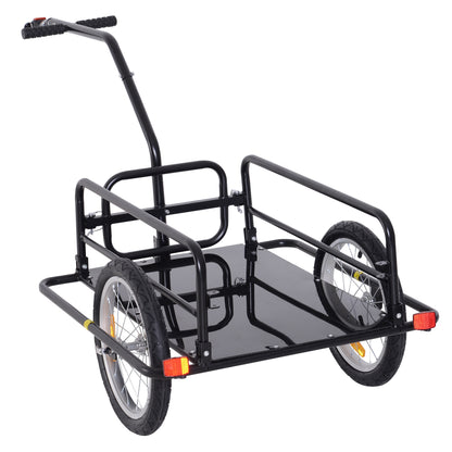 Remorque vélo cargo pliante avec attelage universel