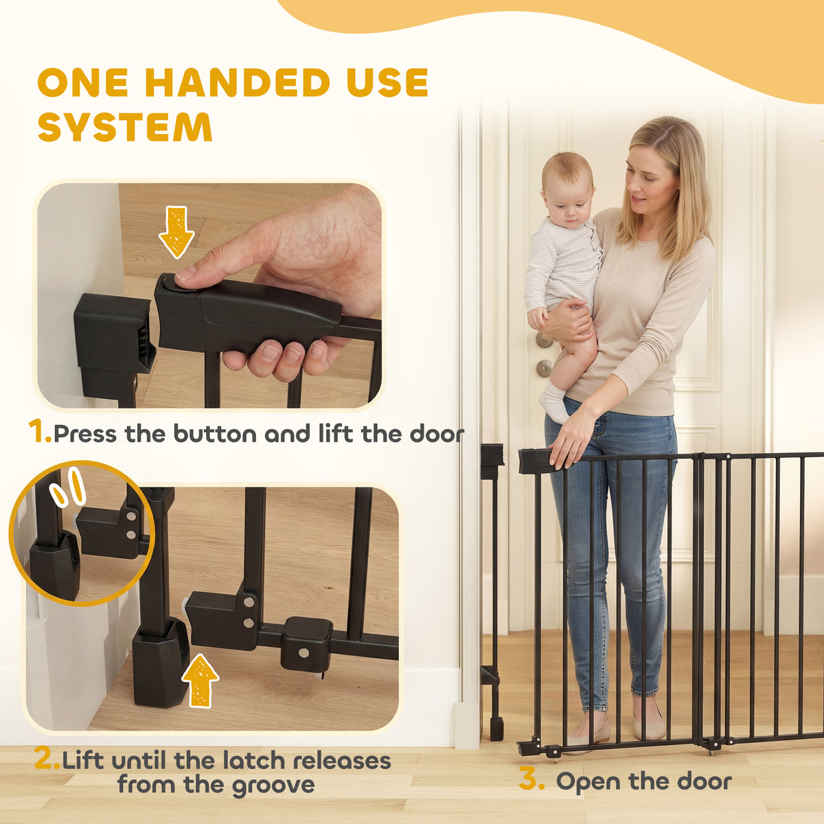 Barrière pour chien ajustable sans seuil