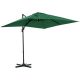 Parasol déporté carré 245 cm rotation 360 degrés