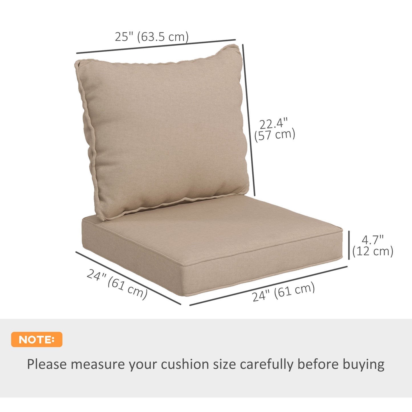 Coussins chaise patio 4 pièces avec dossier