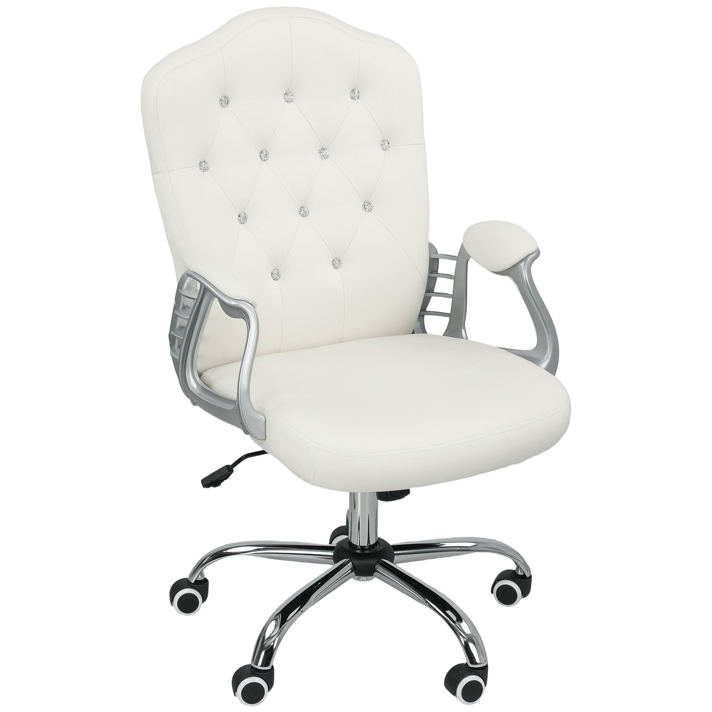 Chaise de bureau velours capitonnée réglable pivotante
