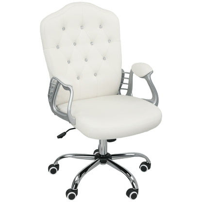 Chaise de bureau velours capitonnée réglable pivotante