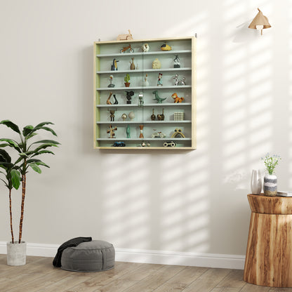 Vitrine murale 7 niveaux avec portes en verre