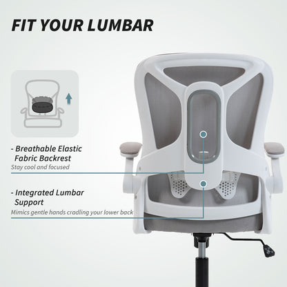 Chaise de bureau ergonomique pivotante avec soutien lombaire