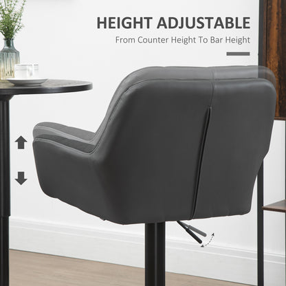 Ensemble 2 tabourets de bar pivotants ajustables