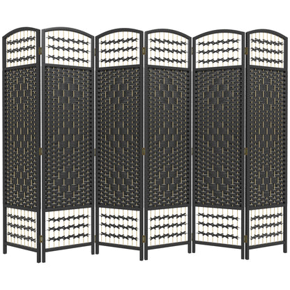 Paravent pliant 6 panneaux fibres tressées
