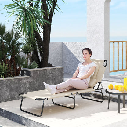 Chaise longue pliante avec trou visage ajustable