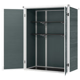 Cabanon de rangement 1.3 m × 0.7 m portes verrouillables tablettes