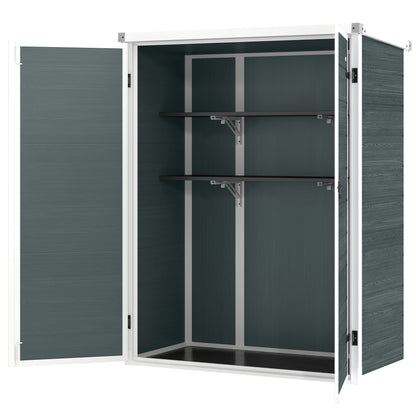 Cabanon de rangement 1.3 m × 0.7 m portes verrouillables tablettes