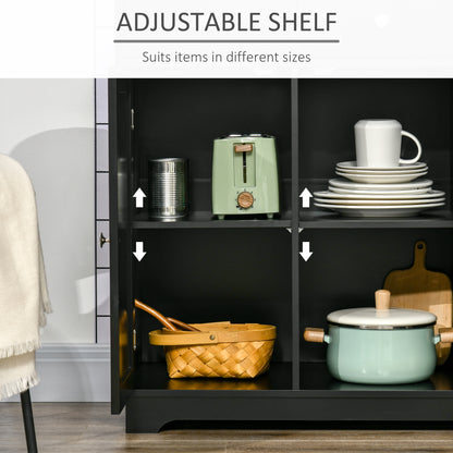 Buffet moderne avec rangement tiroirs et tablettes ajustables