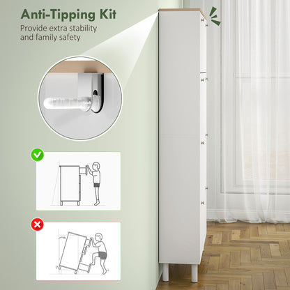 Armoire à chaussures étroite 4 tiroirs — 24 à 32 paires