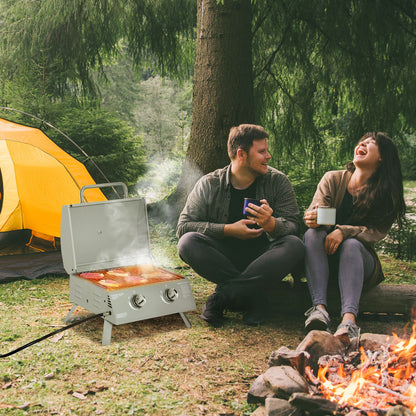 BBQ au propane portable 2 brûleurs pattes pliantes
