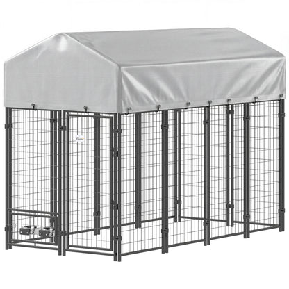 Enclos pour chien extérieur verrouillable acier soudé
