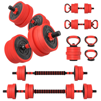 Ensemble d'haltères ajustables 4 en 1 de 20 kg