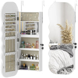 Armoire à bijoux murale avec miroir pleine longueur