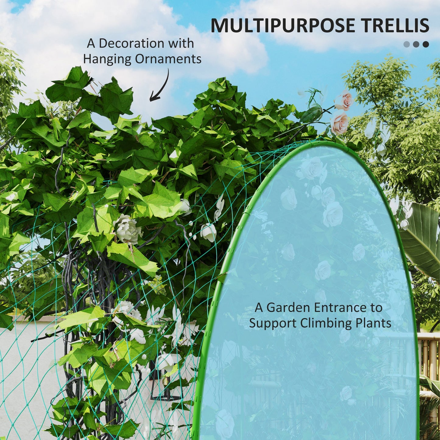 Jardinière surélevée en acier avec treillis en arche
