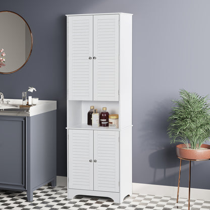 Meuble de rangement haut étroit pour salle de bains