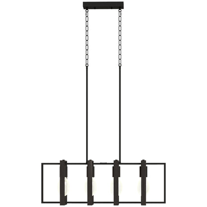 Luminaire suspendu linéaire farmhouse 4 cadres rotatifs