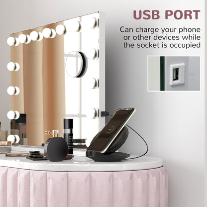 Miroir de maquillage Hollywood DEL 3 modes d'éclairage