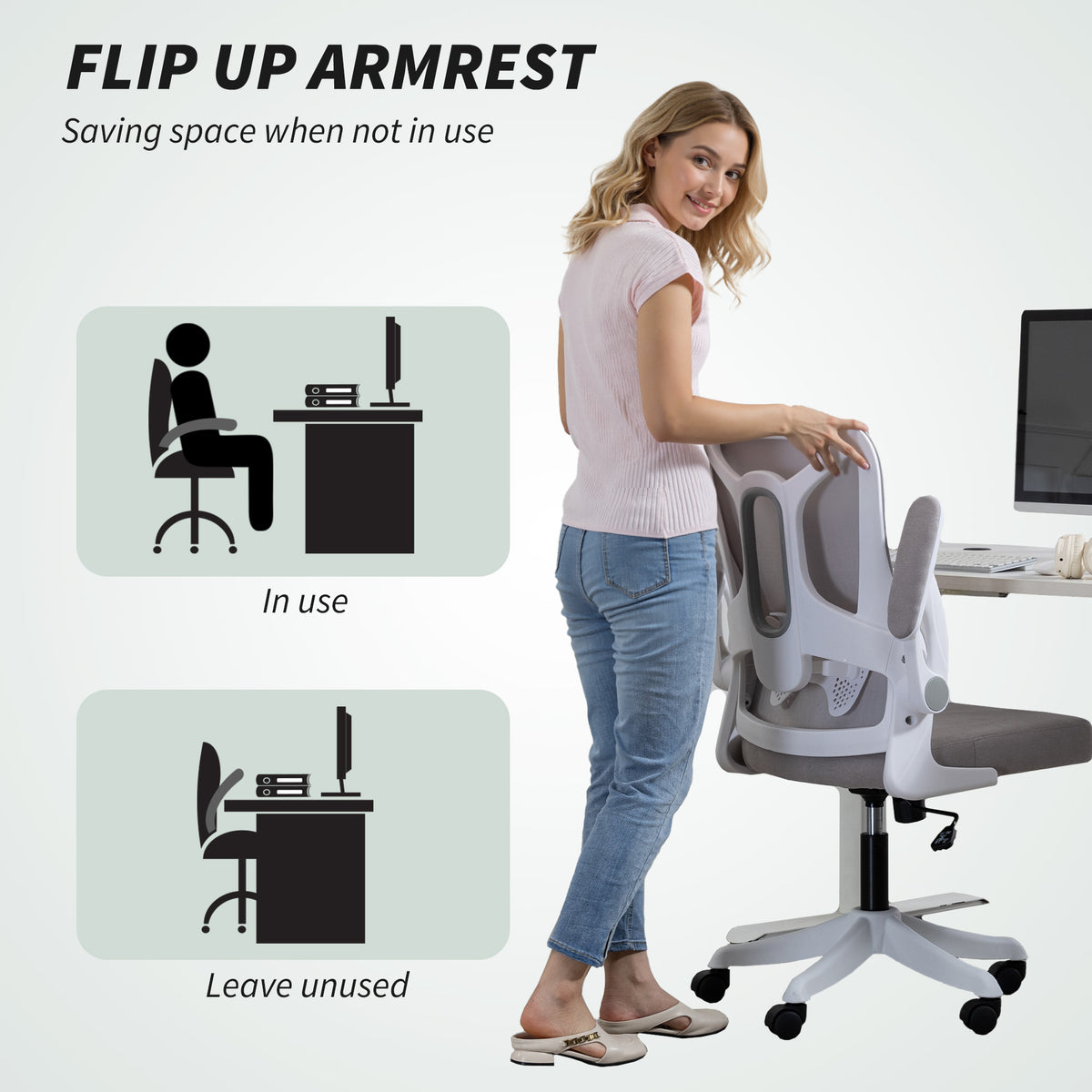 Chaise de bureau ergonomique pivotante avec soutien lombaire