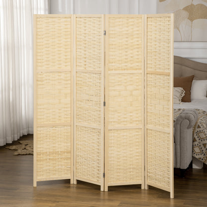 Paravent 4 panneaux bambou style rustique
