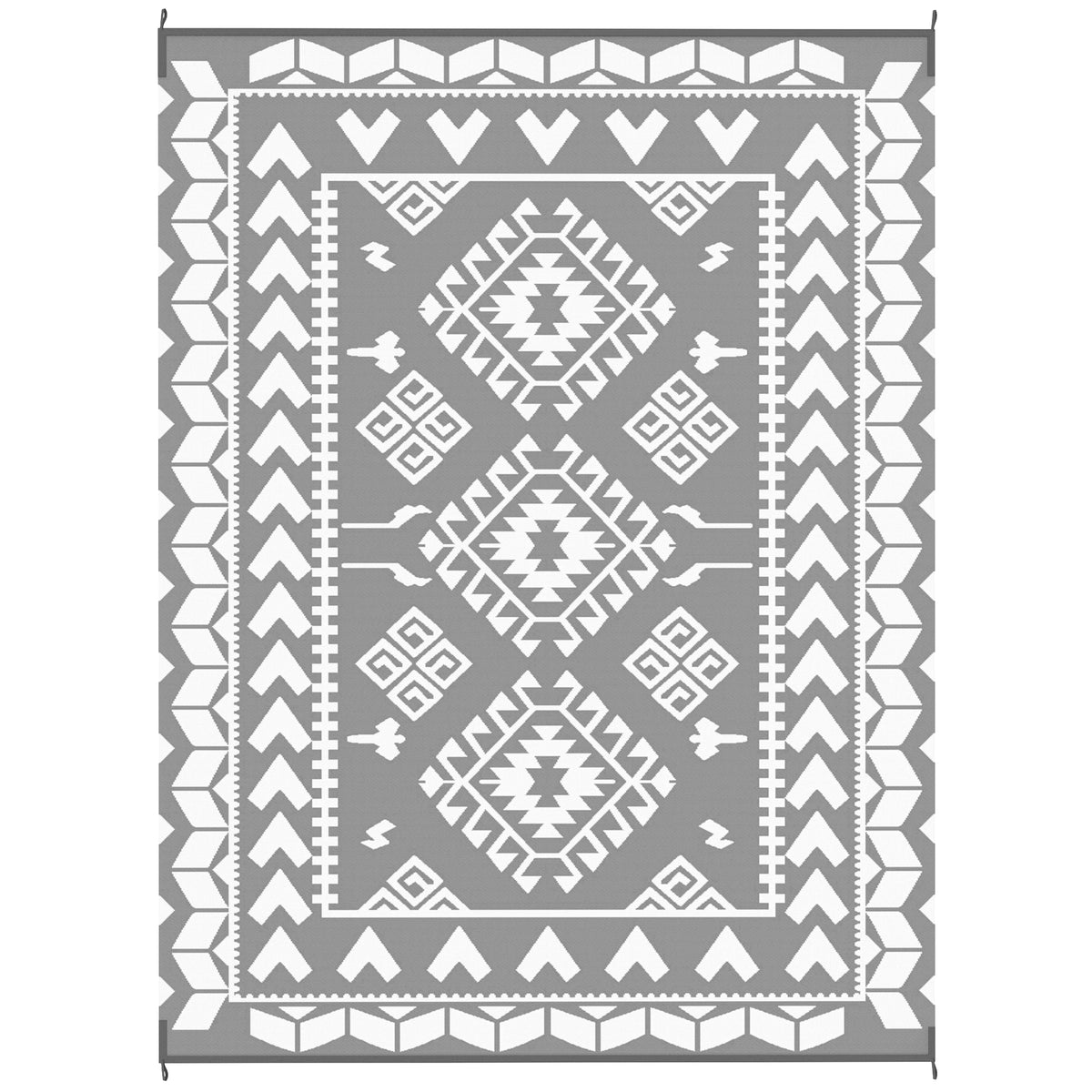 Tapis extérieur réversible 9' x 12' — gris