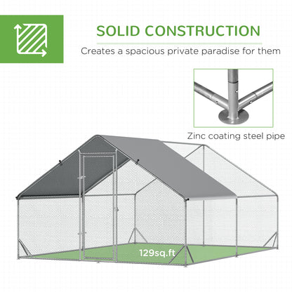 Enclos pour poules extérieur avec toit 3,0 x 4,0 x 2,0 m
