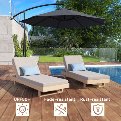 Parasol déporté rotatif 360° avec base en croix