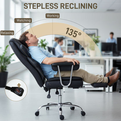 Chaise de bureau grand format rembourrée 180 kg