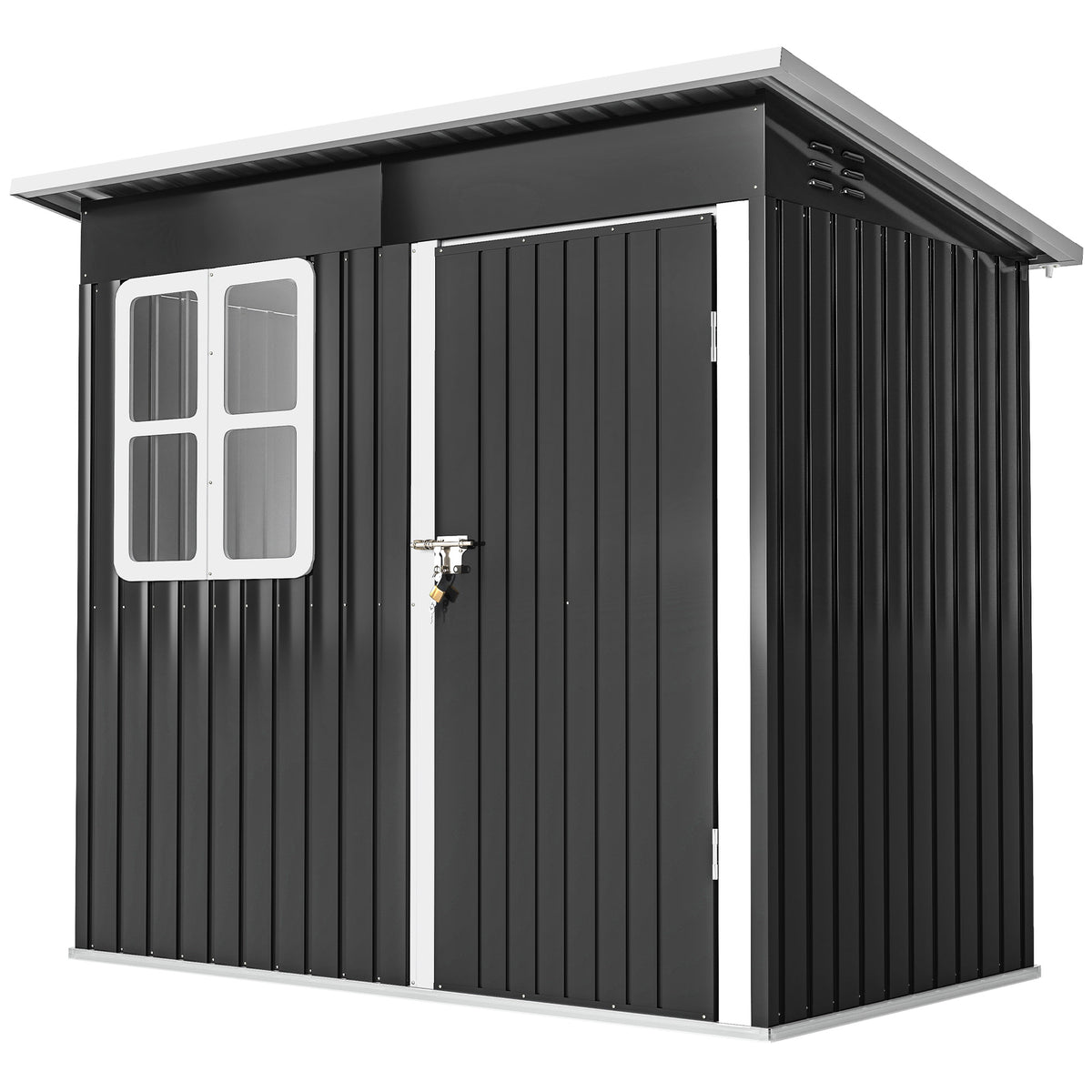 Remise de rangement acier galvanisé 7' x 4' avec fenêtre