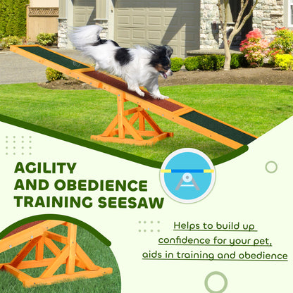 Bascule d'agilité pour chien en bois