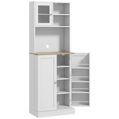 Armoire de cuisine garde-manger avec portes en verre