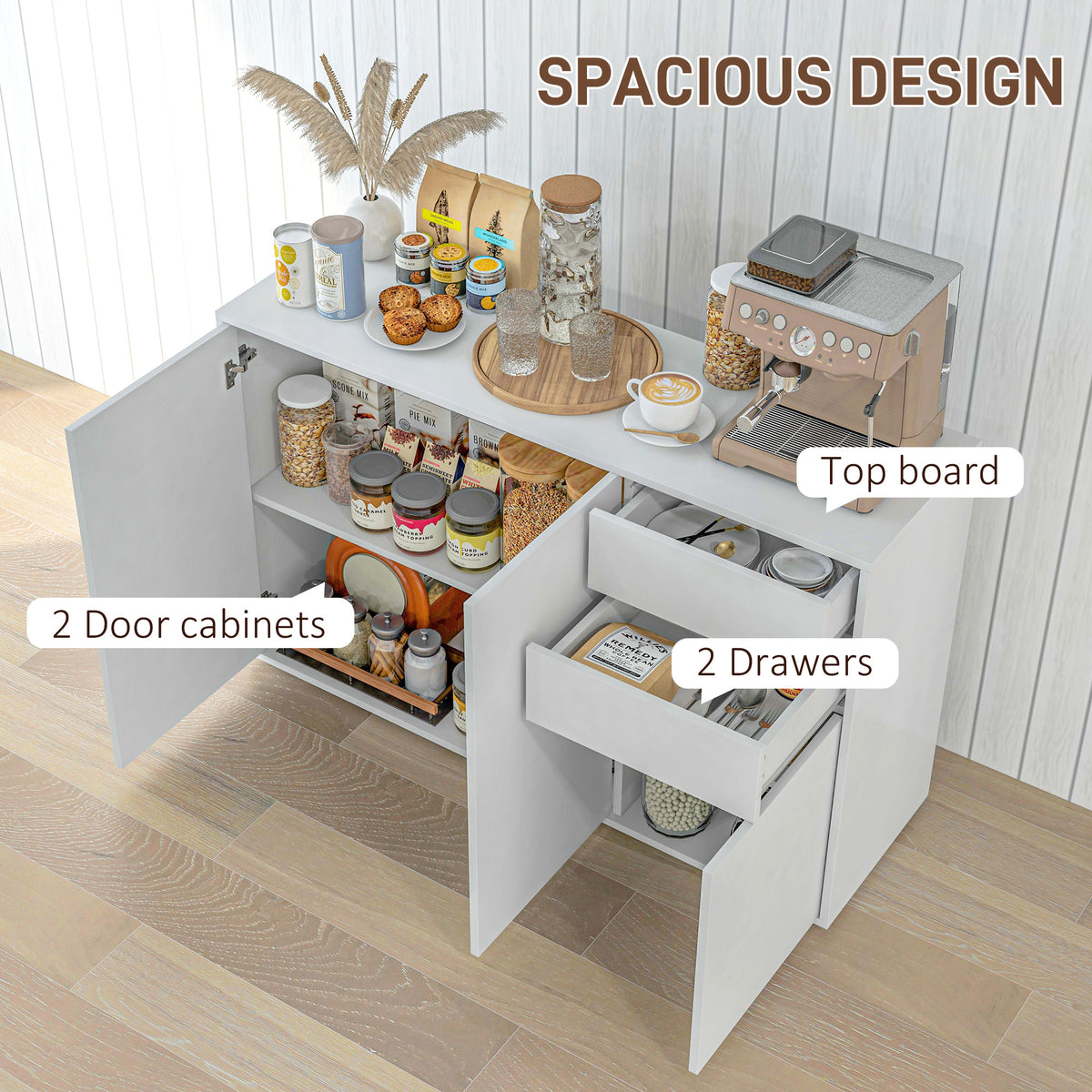 Buffet de cuisine moderne avec rangement