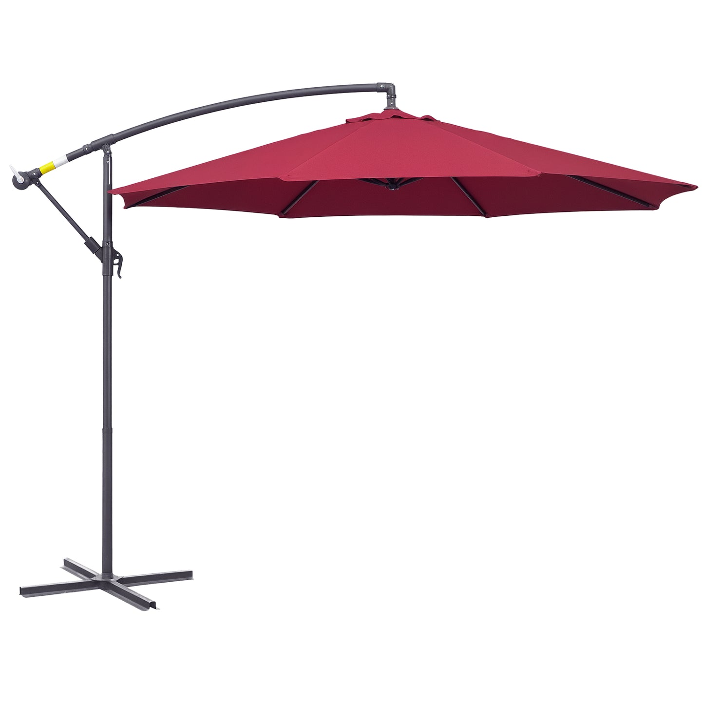 Parasol déporté patio 10 pieds cantilever avec base croisée